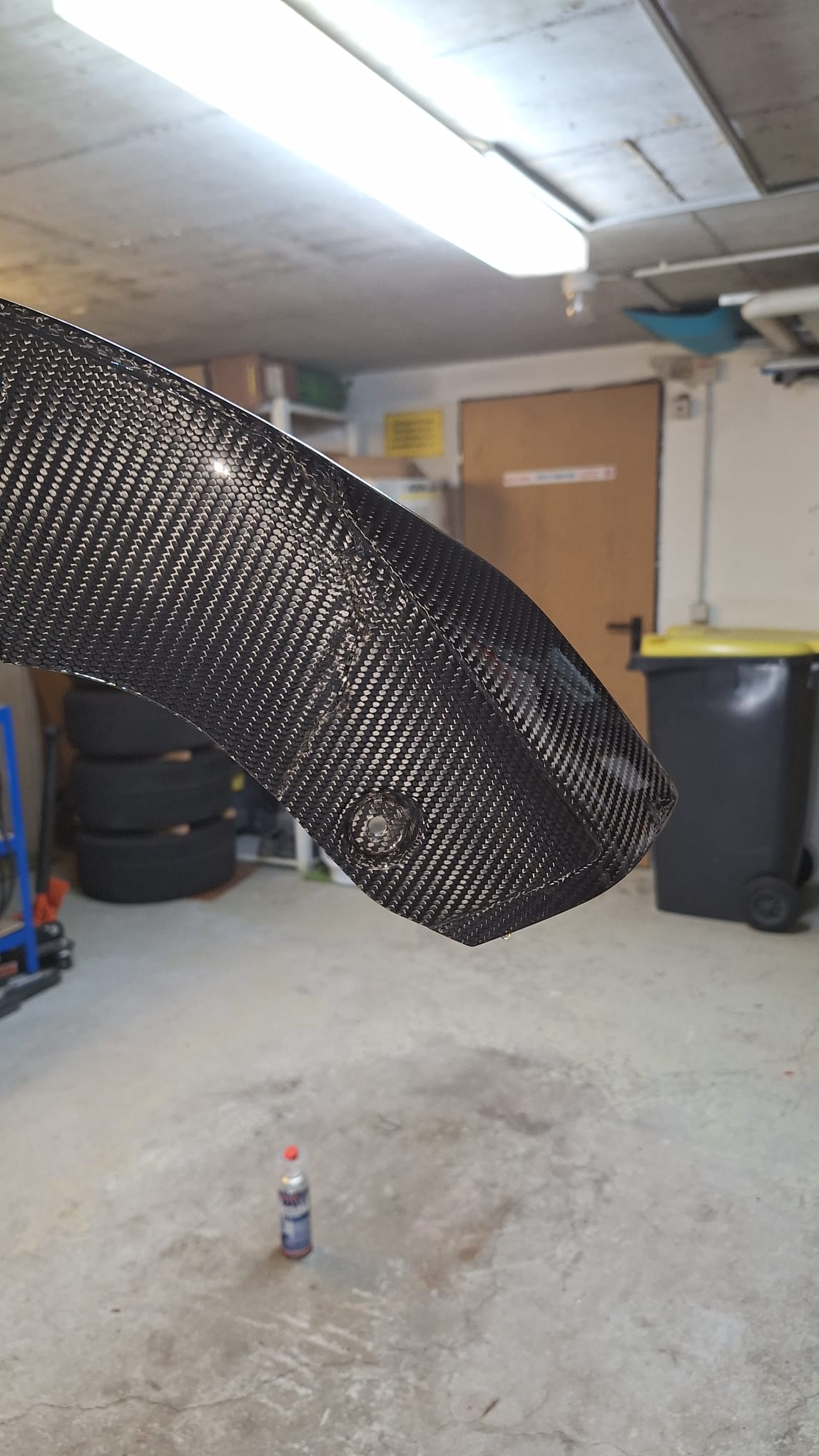 Carbon component during fabrication