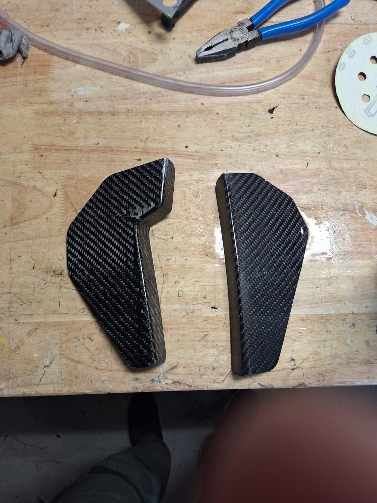 Finished carbon components