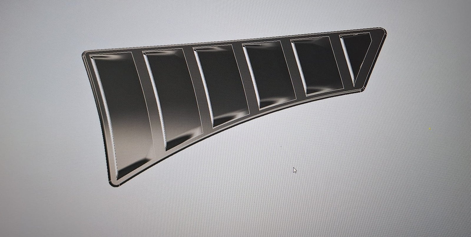 CAD development of bonnet louvres